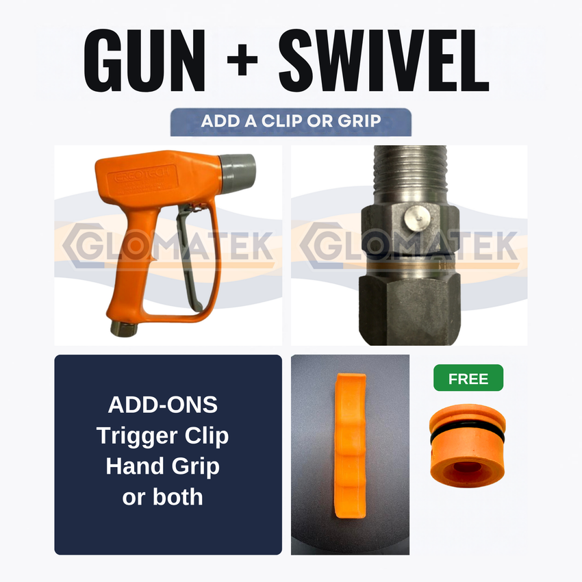 WaterBoss spray gun and live swivel bundle with free valve seat