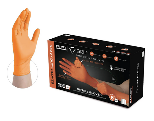 8 MIL DIAMOND - TEXTURE NITRILE GLOVES