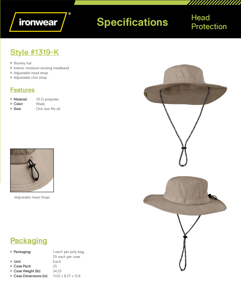 Booney Hat - Ironwear - IW-1319-K