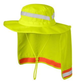 Ironwear 1318 - L - Lime Booney Hat with neck protector