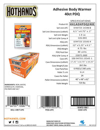 HOTHANDS® BODY WARMER (40 Packets)