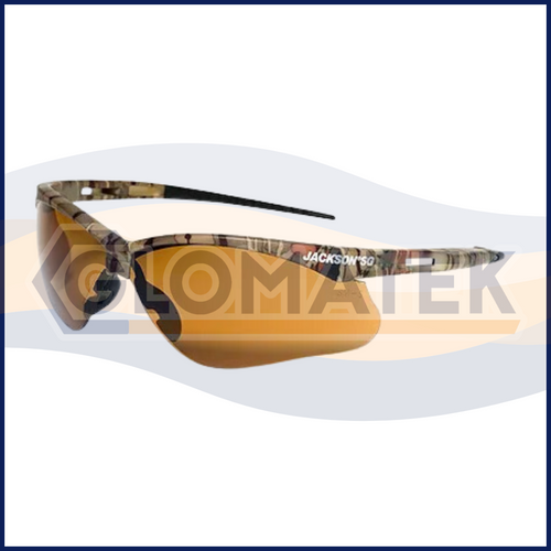 Anti-Scratch Safety Glasses - Camo/Amber - Jackson Safety - Box of 12