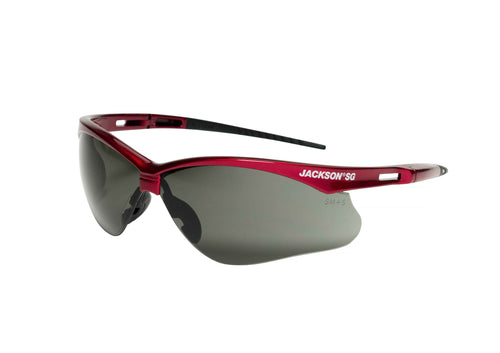 Safety Glasses - Red Frame / Smoke Lens