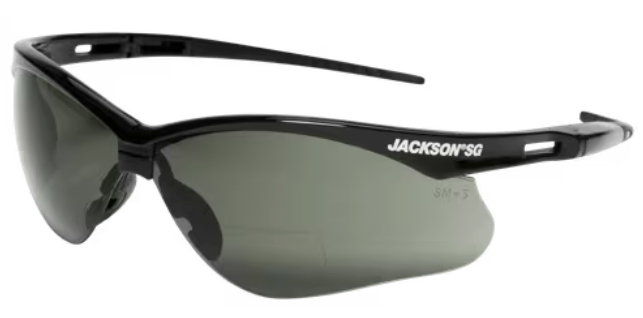 Anti-Fog Safety Glasses - Smoke +1.5X - Jackson Safety - Box of 12