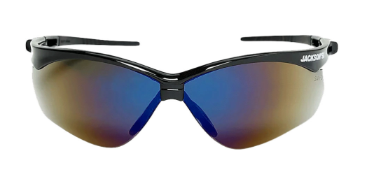 Anti-Scratch Safety Glasses - Blue Mirror Lens - Jackson Safety - Box of 12