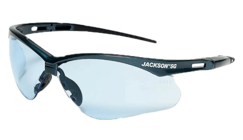 Anti-Scratch Safety Glasses - Light Blue - Jackson Safety - Box of 12
