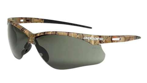 Anti-Fog Safety Glasses - Camo Frame/Smoke Lens - Jackson Safety - Box of 12