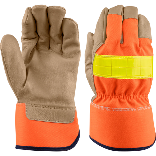 Ironwear 4167 Hi Vis Goat Leather Work Glove - XL